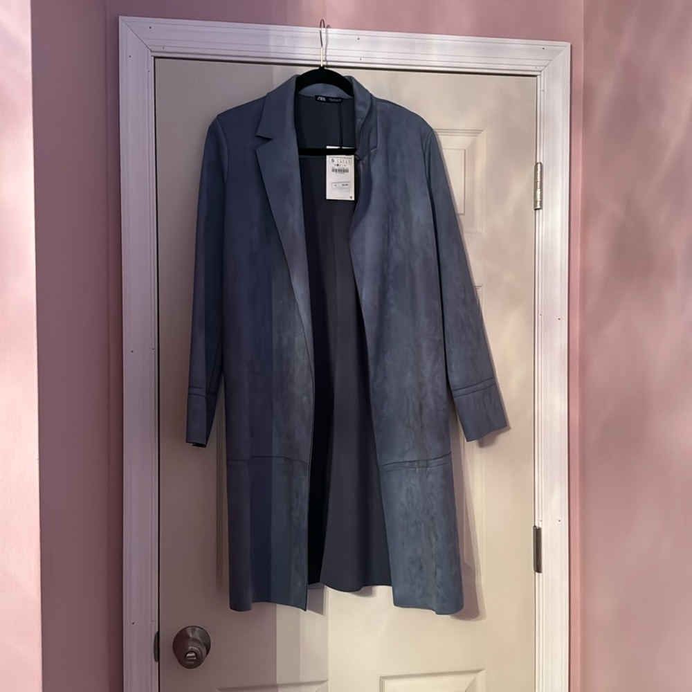 Zara Blue Trench Coat